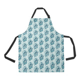 Swordfish Pattern Print Design 05 All Over Print Adjustable Apron