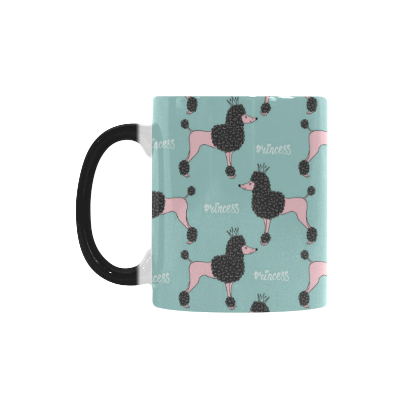 poodle dog green background Morphing Mug Heat Changing Mug