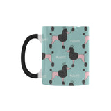 poodle dog green background Morphing Mug Heat Changing Mug