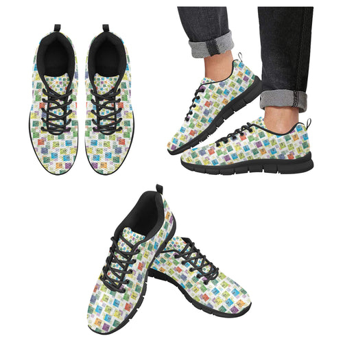 Chemistry Periodic Table Pattern Print Design 05 Men's Breathable Sneakers ( Model 055)