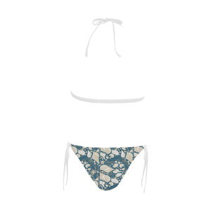 Sea turtle Polynesian Tribal design pattern Sexy Bikinis Two-Piece Swimsuits