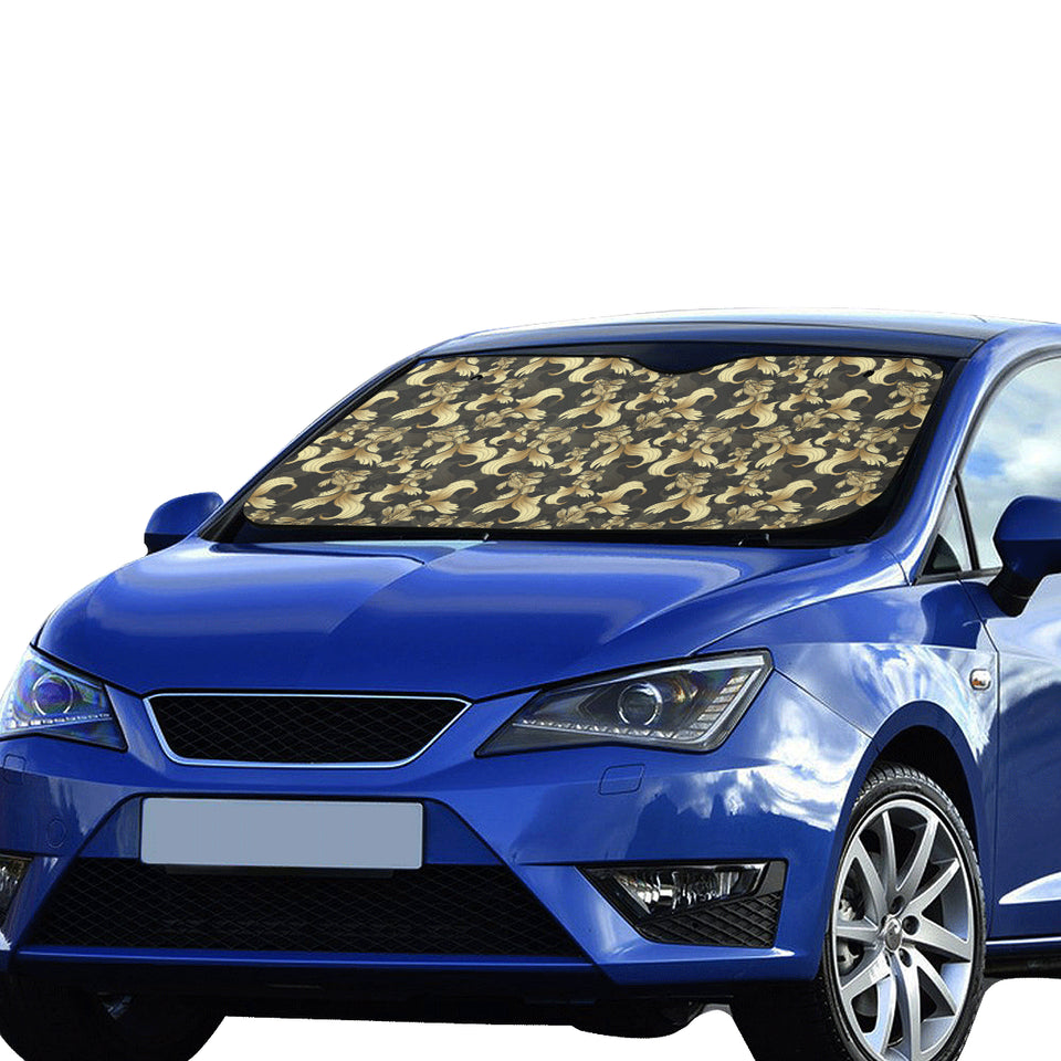 Goldfish Pattern Print Design 01 Car Sun Shade