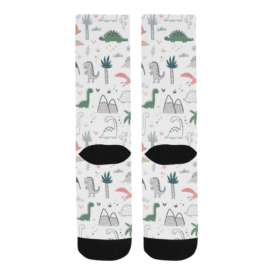 Cute cartoon dinosaurs tree pattern Crew Socks