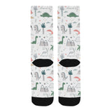Cute cartoon dinosaurs tree pattern Crew Socks