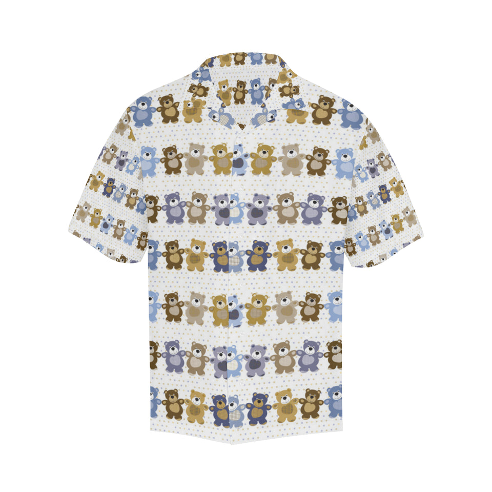 Teddy Bear Pattern Print Design 02 Men's All Over Print Hawaiian Shirt (Model T58)