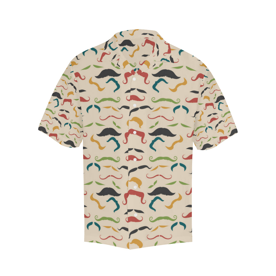 Mustache Beard Pattern Print Design 03 Men's All Over Print Hawaiian Shirt (Model T58)