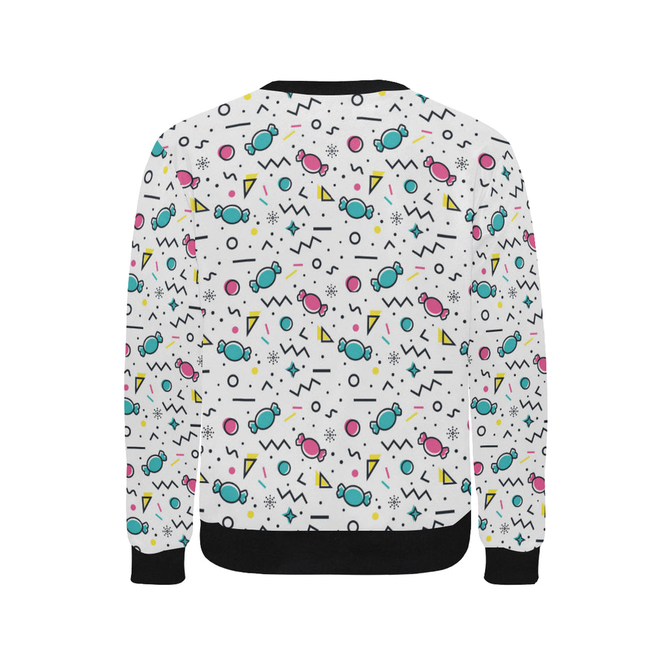 Candy design pattern Men's Crew Neck Sweatshirt