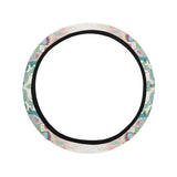 Square floral indian flower pattern Car Steering Wheel Cover