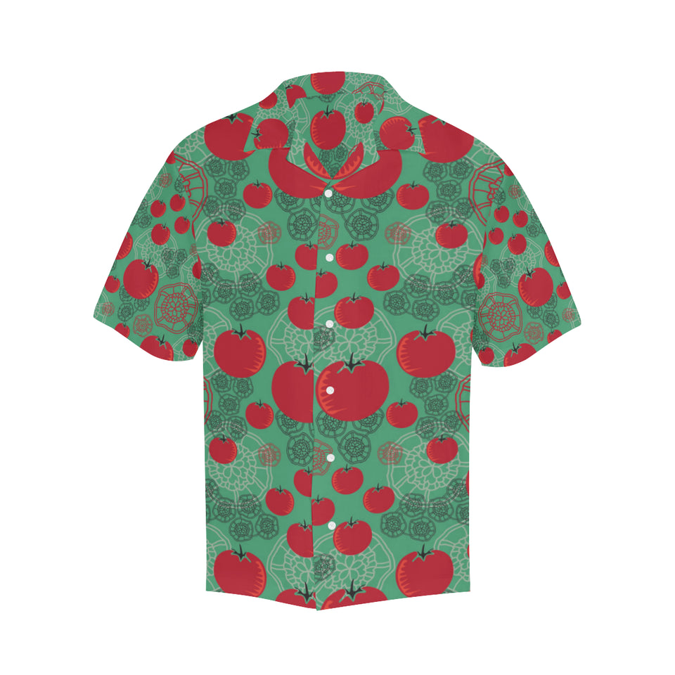 Tomato design pattern Men's All Over Print Hawaiian Shirt