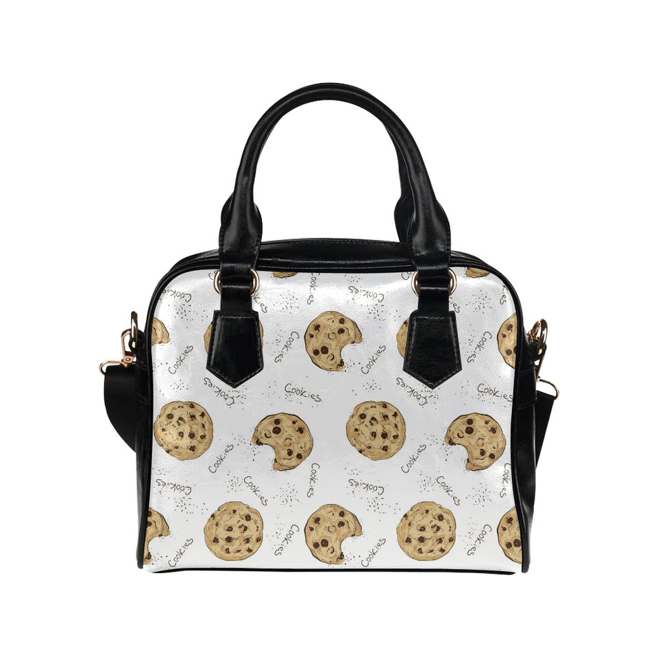 Sketch style cookie pattern Shoulder Handbag