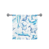 Watercolor dolphin pattern Bath Towel