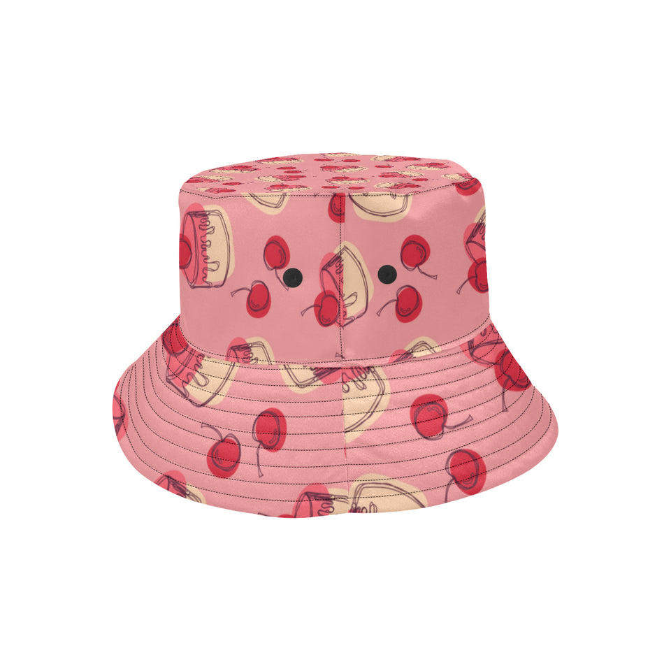 Cake cherry pattern Unisex Bucket Hat