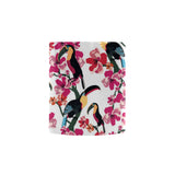 Toucan flower design pattern Morphing Mug Heat Changing Mug