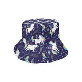 Hand drawn cute unicorn star planet Unisex Bucket Hat