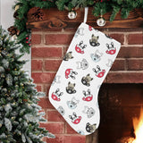 French bulldog cup paw pattern Christmas Stocking