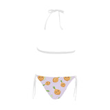 cute onions smiling faces purple background Sexy Bikinis Two-Piece Swimsuits