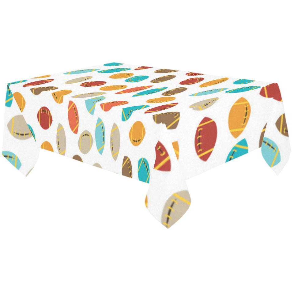 Colorful american football ball pattern Tablecloth