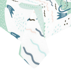 Crocodile diver pattern Tablecloth