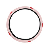 cherry pattern pink background Car Steering Wheel Cover