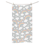 Cute rainbow clound star pattern Bath Towel