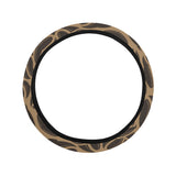 Coffee bean on brown background Car Steering Wheel Cover