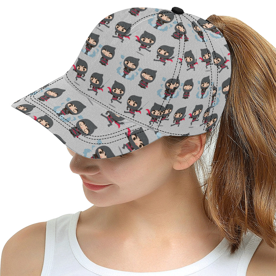 Cute ninja pattern All Over Print Snapback Cap