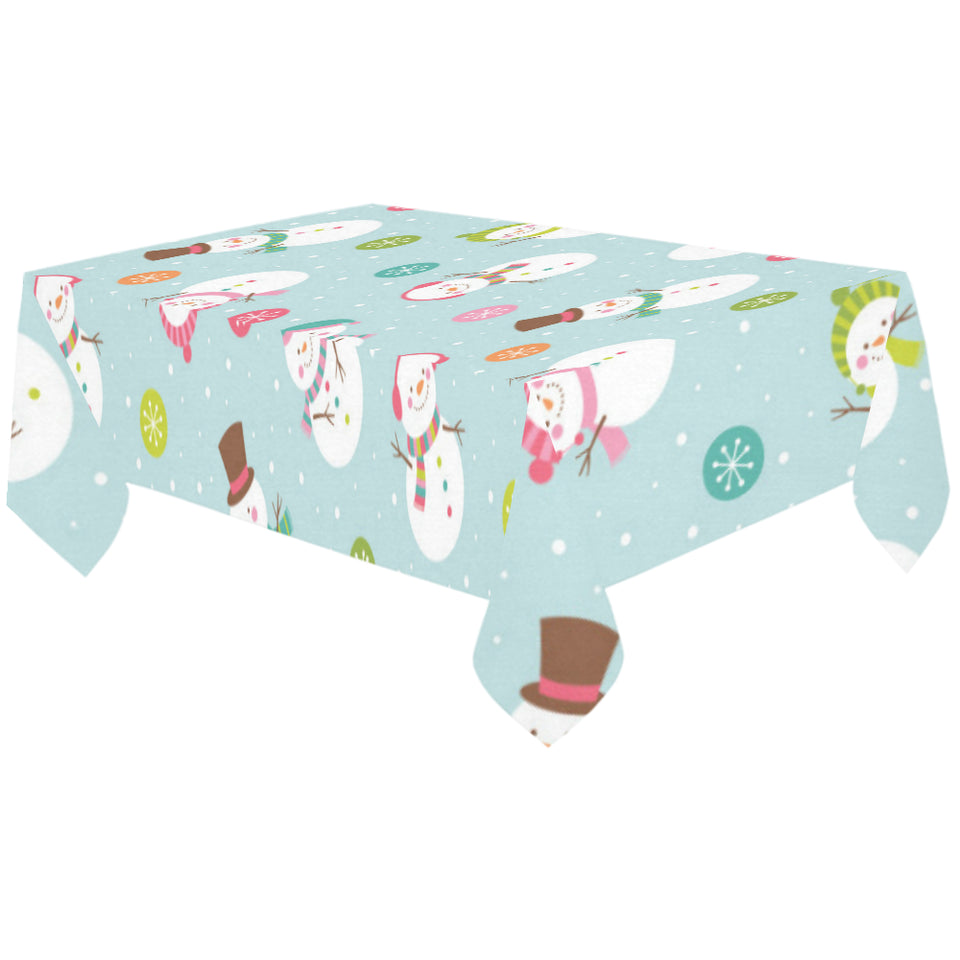 Cute snowman snowflake pattern Tablecloth