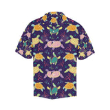 Colorful sea turtle pattern Men's All Over Print Hawaiian Shirt