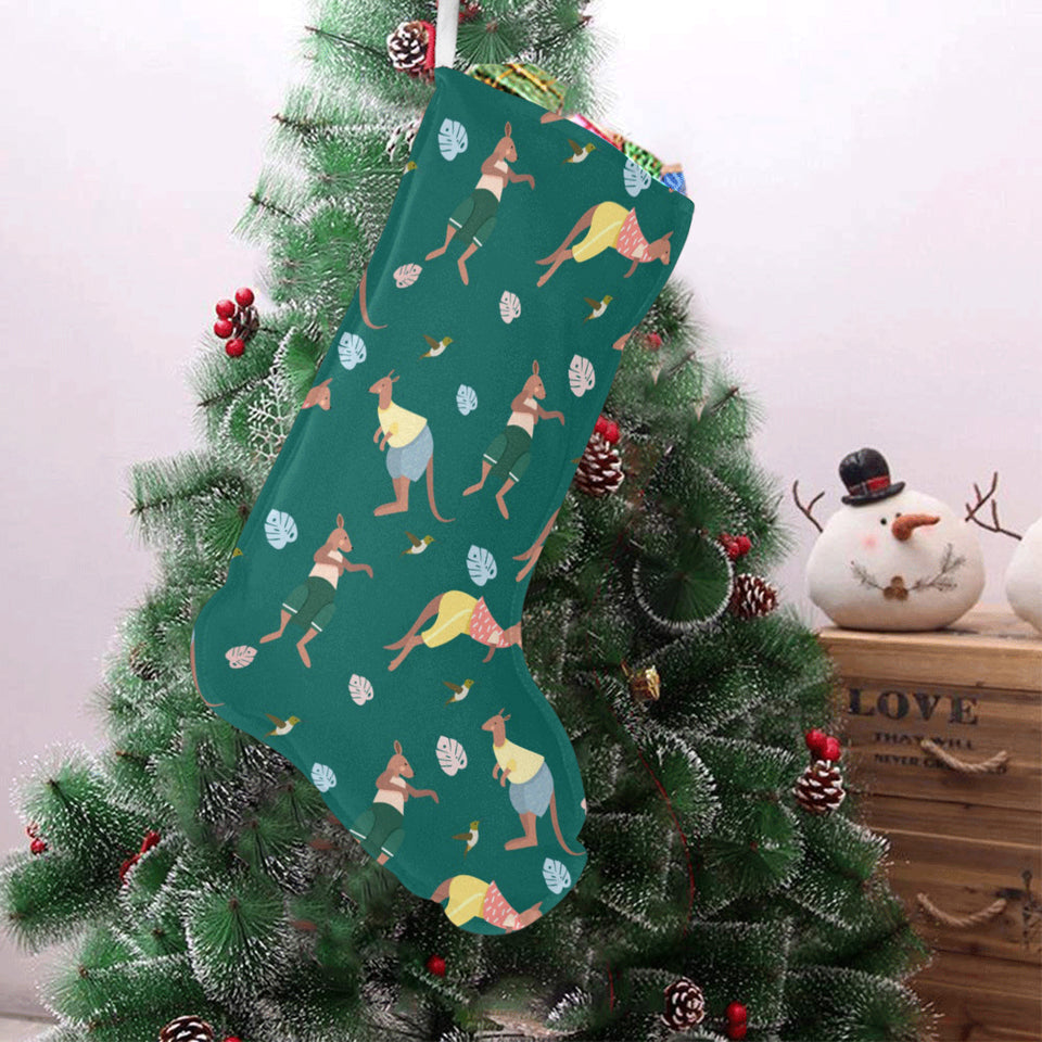 Kangaroo leaves pattern Christmas Stocking