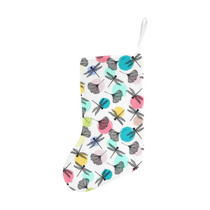 Dragonflies ginkgo leaves pattern Christmas Stocking