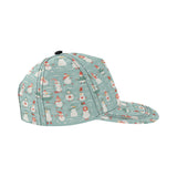 Cute snowman pattern All Over Print Snapback Cap