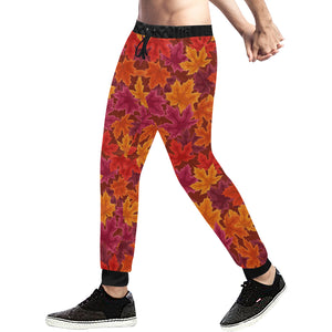 Autumn maple leaf pattern Unisex Casual Sweatpants