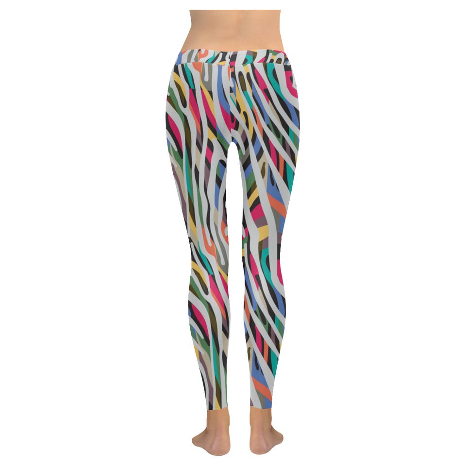 Colorful zebra skin pattern Women's Legging Fulfilled In US
