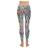 Colorful zebra skin pattern Women's Legging Fulfilled In US