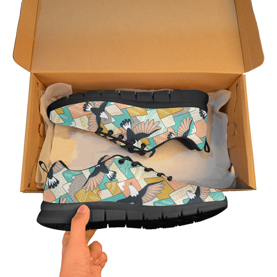 Eagle Pattern Print Design 02 Men's Breathable Sneakers ( Model 055)