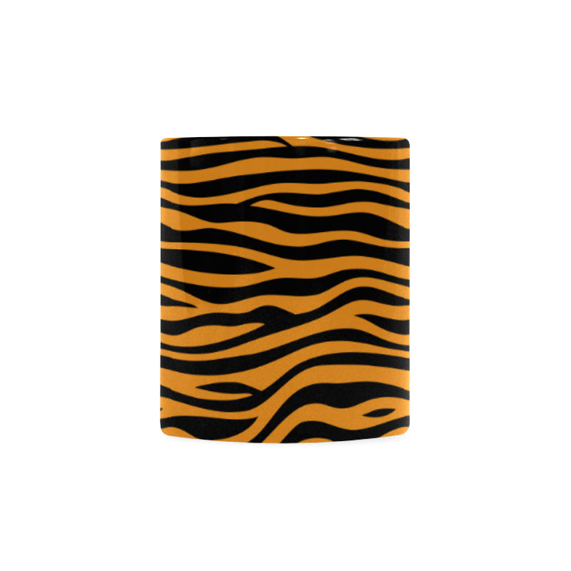 Bengal tigers skin print pattern background Classical White Mug (Fulfilled In US)