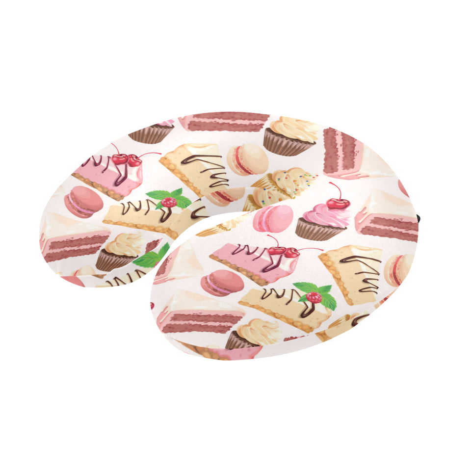 Cake cupcake sweets pattern U-Shaped Travel Neck Pillow