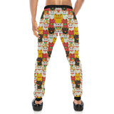 Colorful Maneki neko cat pattern Unisex Casual Sweatpants