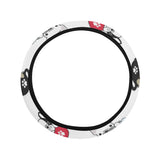 French bulldog cup paw pattern Car Steering Wheel Cover