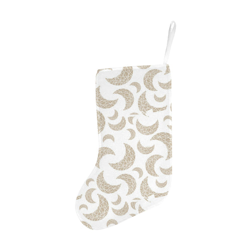 Cool gold moon abstract pattern Christmas Stocking