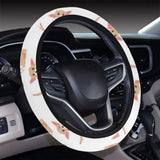 Chihuahua bone paw pattern Car Steering Wheel Cover