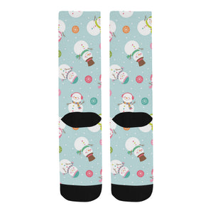 Cute snowman snowflake pattern Crew Socks