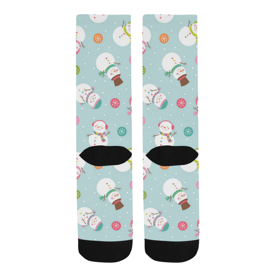 Cute snowman snowflake pattern Crew Socks