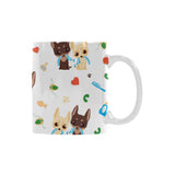 Cute Chihuahua dog pattern Classical White Mug (Fulfilled In US)