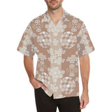 Beautiful hexagon japanese  pattern Men's All Over Print Hawaiian Shirt