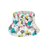 Dragonflies ginkgo leaves pattern Unisex Bucket Hat