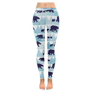 polar bear winter snow pattern Women's Legging Fulfilled In US