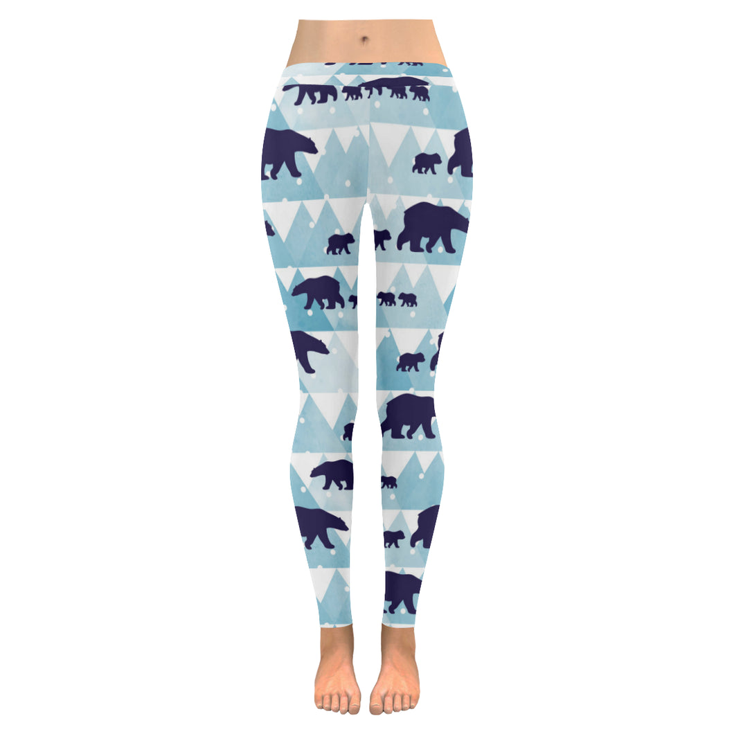 polar bear winter snow pattern Women's Legging Fulfilled In US