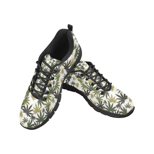 Canabis Marijuana Weed Pattern Print Design 05 Men's Breathable Sneakers ( Model 055)