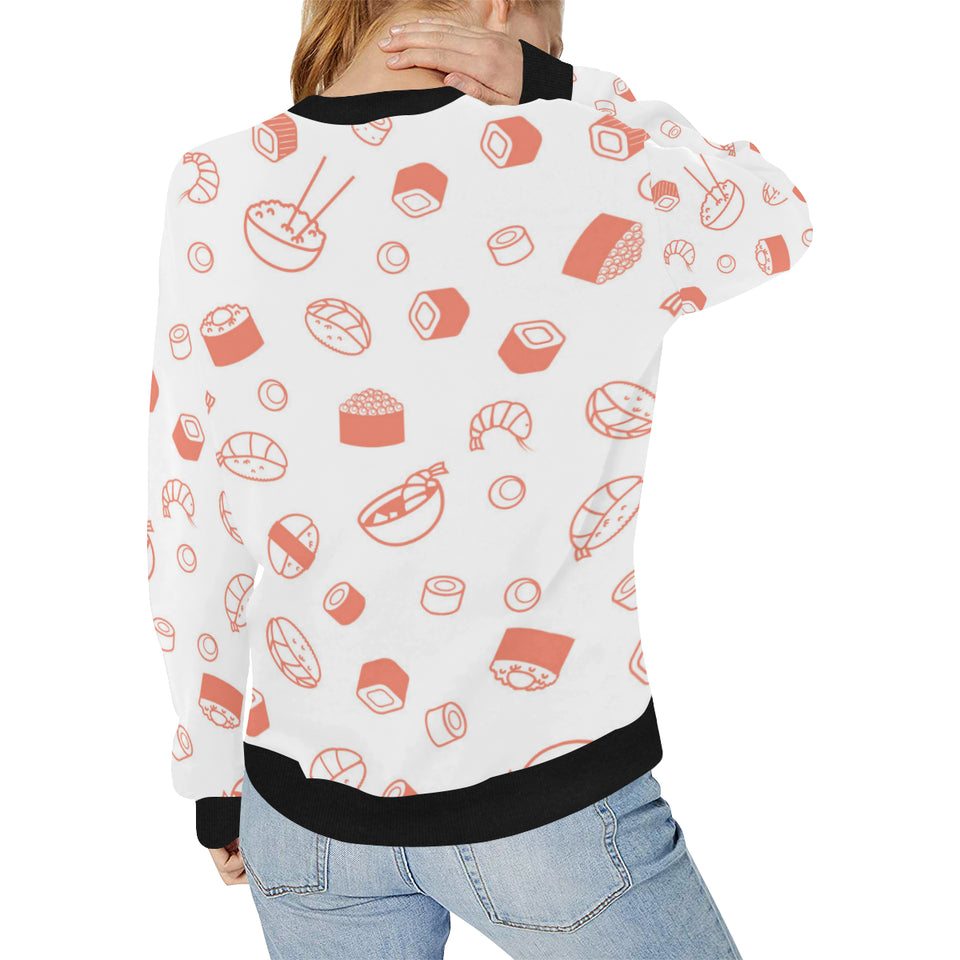 Sushi pattern Women's Crew Neck Sweatshirt